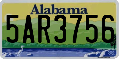 AL license plate 5AR3756