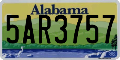 AL license plate 5AR3757