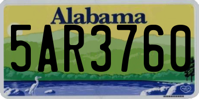 AL license plate 5AR3760