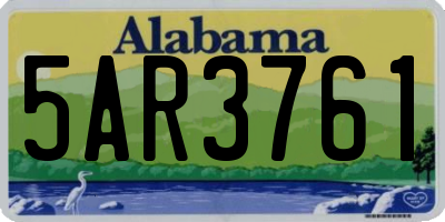 AL license plate 5AR3761