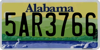 AL license plate 5AR3766