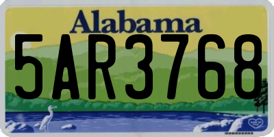 AL license plate 5AR3768