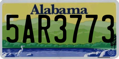 AL license plate 5AR3773