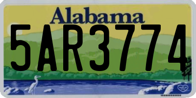 AL license plate 5AR3774