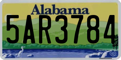AL license plate 5AR3784