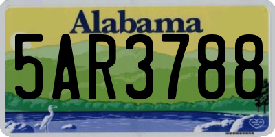 AL license plate 5AR3788