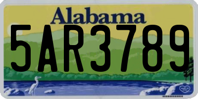 AL license plate 5AR3789