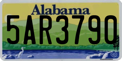 AL license plate 5AR3790