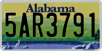 AL license plate 5AR3791