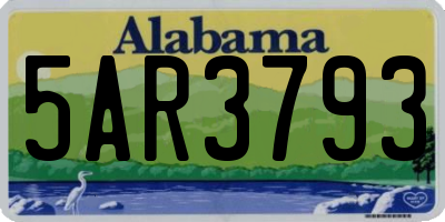 AL license plate 5AR3793