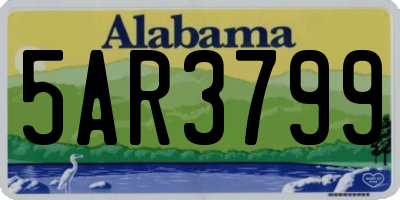AL license plate 5AR3799