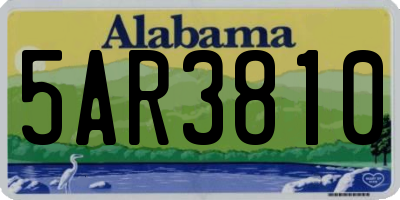 AL license plate 5AR3810
