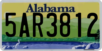 AL license plate 5AR3812