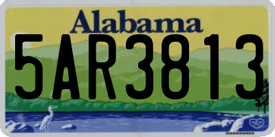 AL license plate 5AR3813