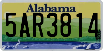 AL license plate 5AR3814