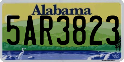 AL license plate 5AR3823
