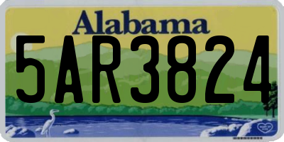 AL license plate 5AR3824