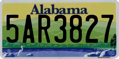AL license plate 5AR3827