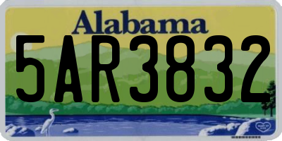 AL license plate 5AR3832