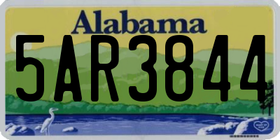 AL license plate 5AR3844