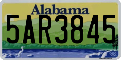AL license plate 5AR3845