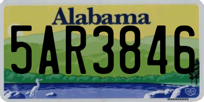 AL license plate 5AR3846