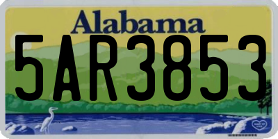 AL license plate 5AR3853