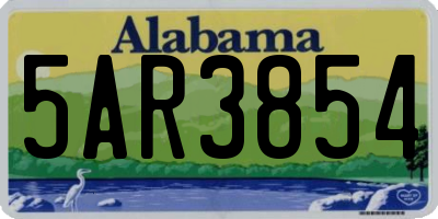 AL license plate 5AR3854