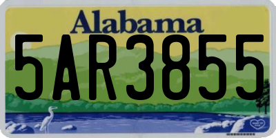 AL license plate 5AR3855