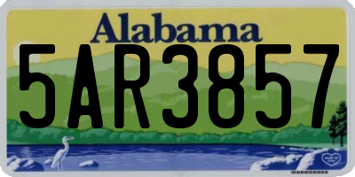 AL license plate 5AR3857