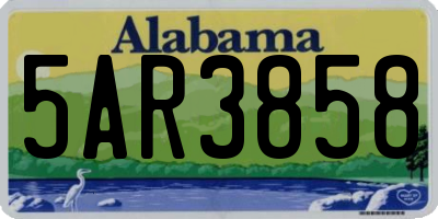 AL license plate 5AR3858