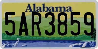 AL license plate 5AR3859