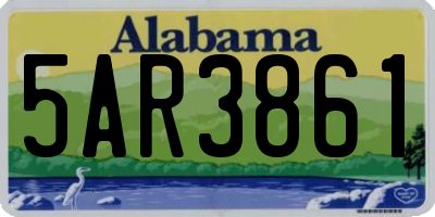 AL license plate 5AR3861