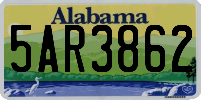 AL license plate 5AR3862