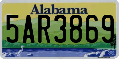 AL license plate 5AR3869