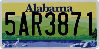 AL license plate 5AR3871