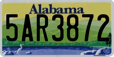 AL license plate 5AR3872