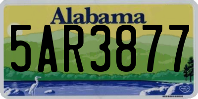 AL license plate 5AR3877