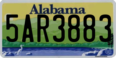 AL license plate 5AR3883