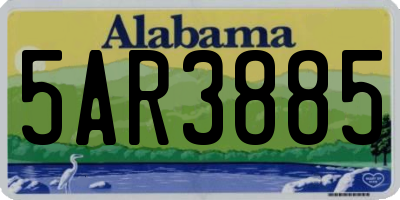 AL license plate 5AR3885