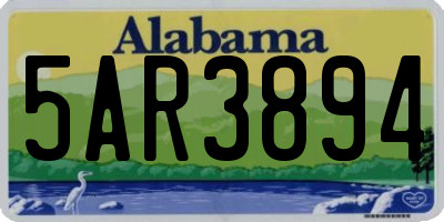 AL license plate 5AR3894
