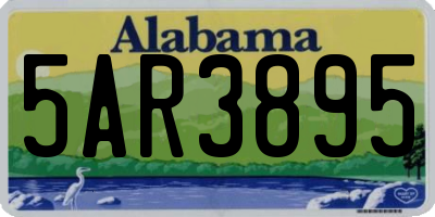 AL license plate 5AR3895