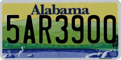 AL license plate 5AR3900