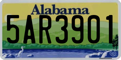 AL license plate 5AR3901