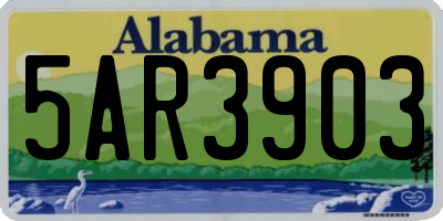 AL license plate 5AR3903