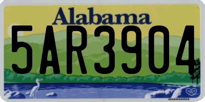 AL license plate 5AR3904