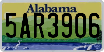 AL license plate 5AR3906