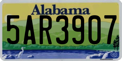 AL license plate 5AR3907