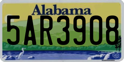 AL license plate 5AR3908