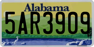 AL license plate 5AR3909